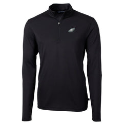 Cutter & Buck Big & Tall Virtue Eco Pique Quarter-Zip Pullover Jacket - Philadelphia Eagles Pullover