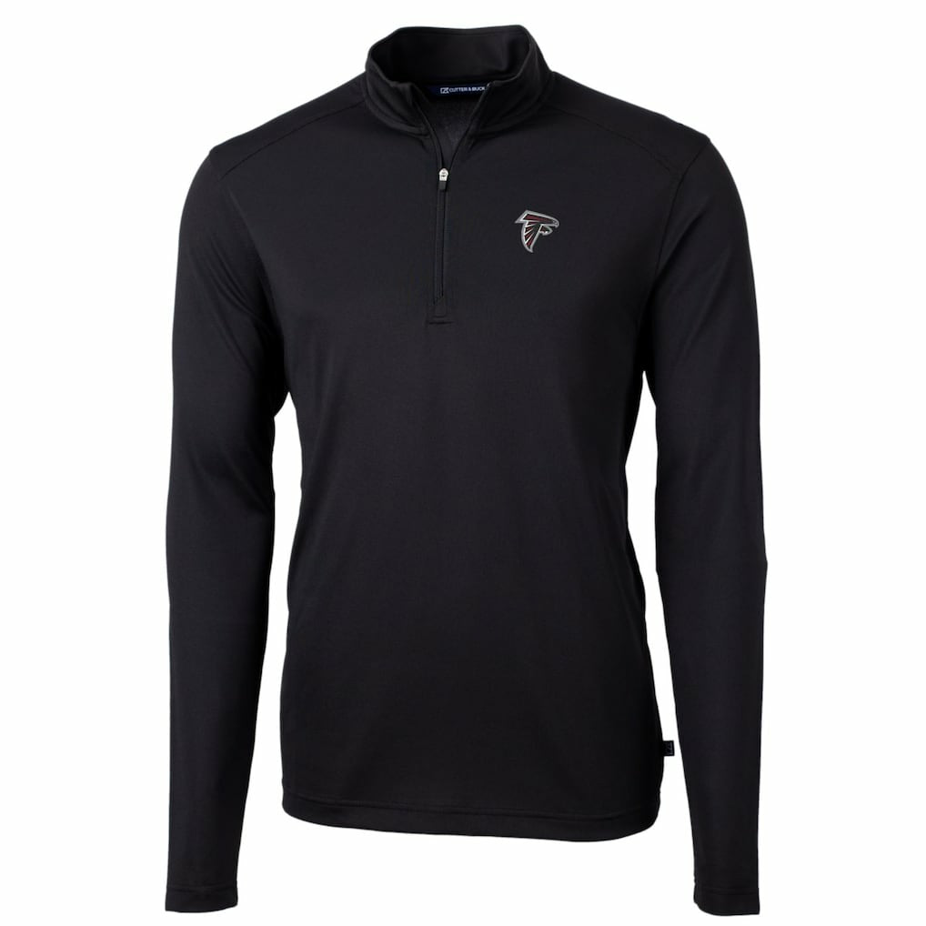 Cutter & Buck Big & Tall Virtue Eco Pique Quarter-Zip Pullover Jacket - Atlanta Falcons Pullover