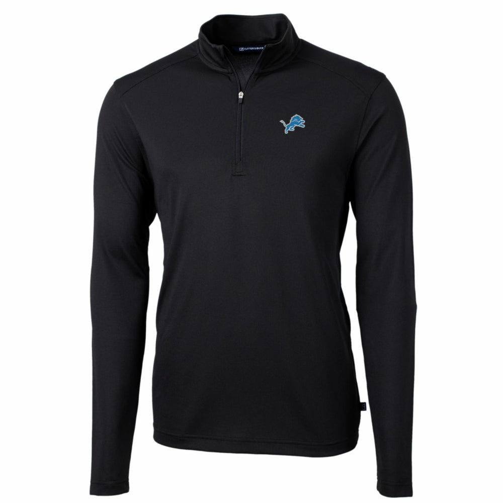Cutter & Buck Big & Tall Virtue Eco Pique Quarter-Zip Pullover Jacket - Detroit Lions Pullover