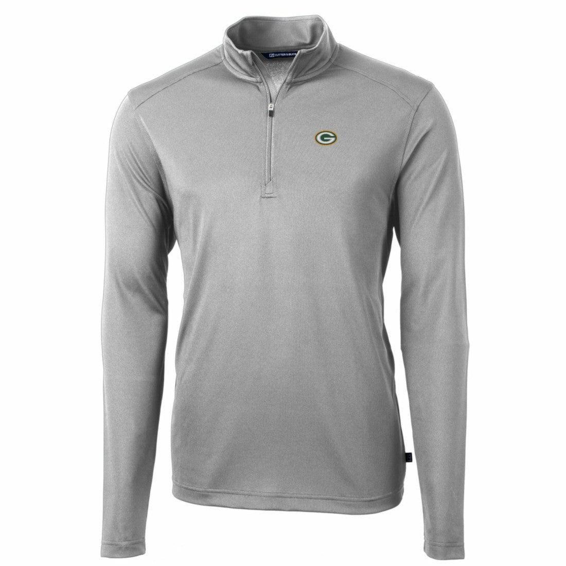 Cutter & Buck Big & Tall Virtue Eco Pique Quarter-Zip Pullover Jacket - Green Bay Packers Pullover