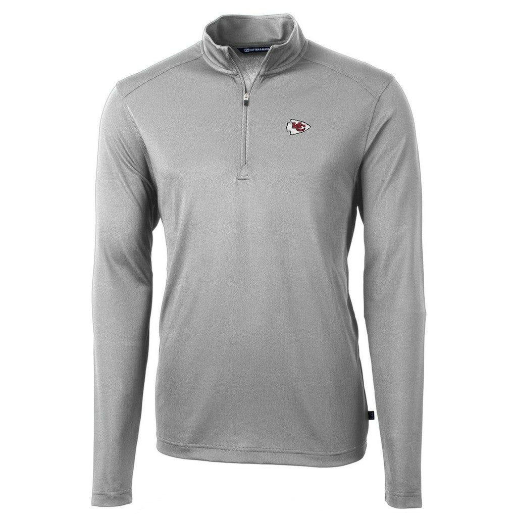 Cutter & Buck Big & Tall Virtue Eco Pique Quarter-Zip Pullover Jacket - Kansas City Chiefs Pullover