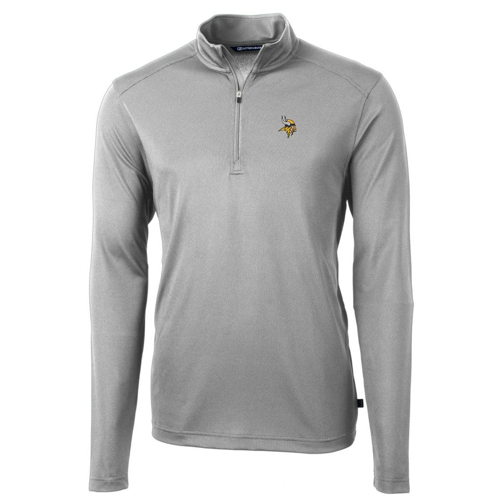 Cutter & Buck Big & Tall Virtue Eco Pique Quarter-Zip Pullover Jacket - Minnesota Vikings Pullover