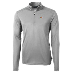Cutter & Buck Big & Tall Virtue Eco Pique Quarter-Zip Pullover Jacket - Cincinnati Bengals Pullover