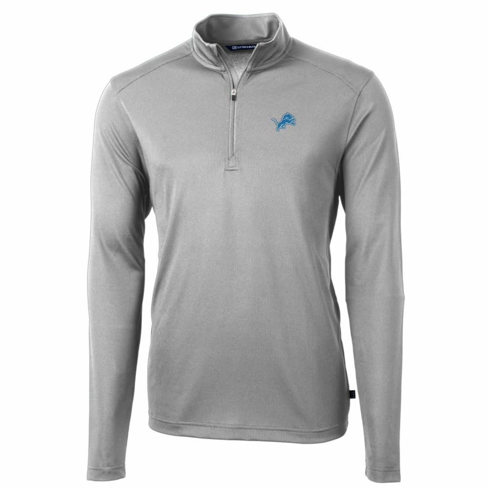 Cutter & Buck Big & Tall Virtue Eco Pique Quarter-Zip Pullover Jacket - Detroit Lions Pullover