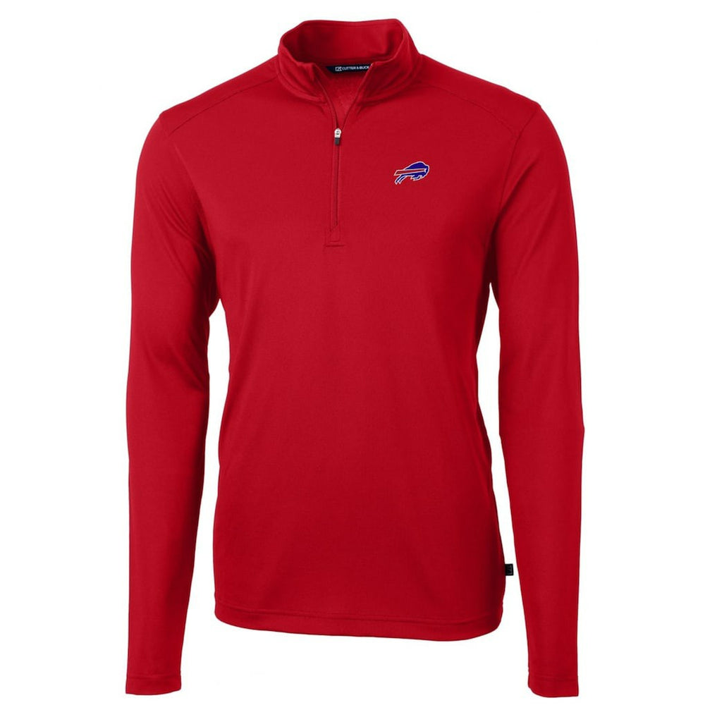 Cutter & Buck Big & Tall Virtue Eco Pique Quarter-Zip Pullover Jacket - Buffalo Bills Pullover