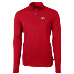 Cutter & Buck Big & Tall Virtue Eco Pique Quarter-Zip Pullover Jacket - Kansas City Chiefs Pullover