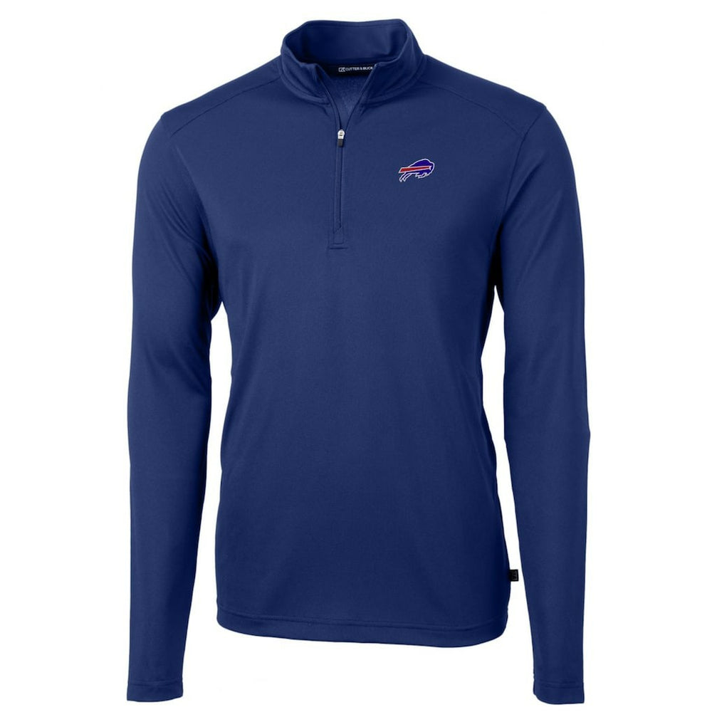 Cutter & Buck Big & Tall Virtue Eco Pique Quarter-Zip Pullover Jacket - Buffalo Bills Pullover
