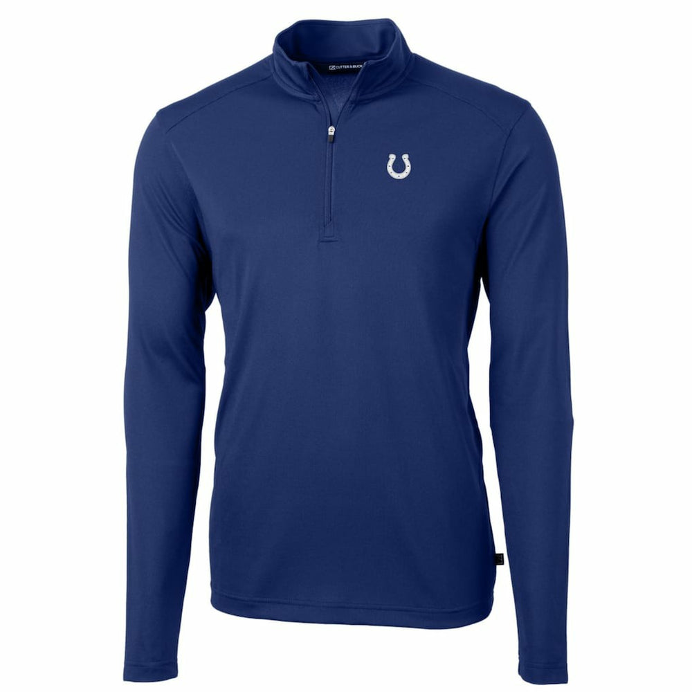 Cutter & Buck Big & Tall Virtue Eco Pique Quarter-Zip Pullover Jacket - Indianapolis Colts Pullover