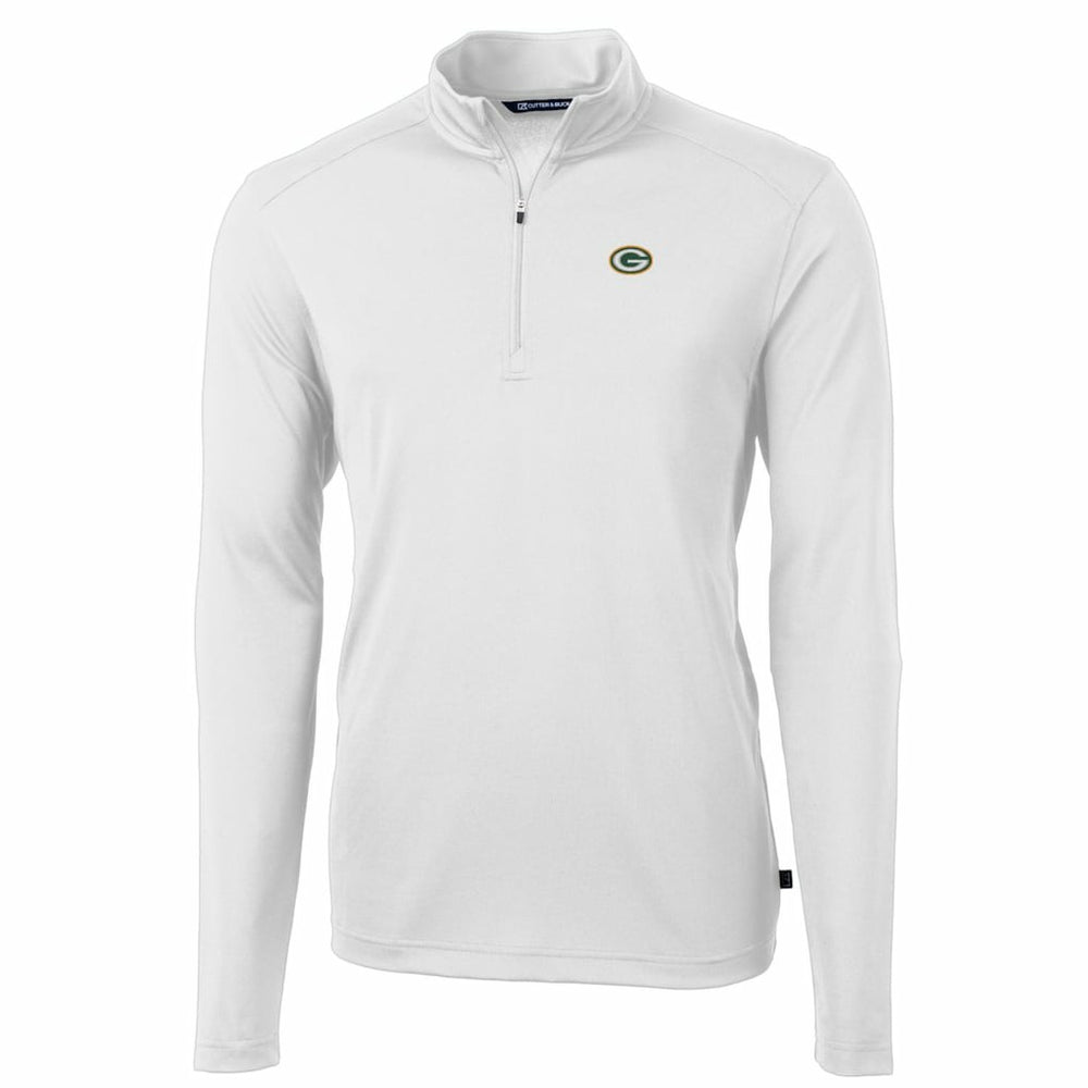 Cutter & Buck Big & Tall Virtue Eco Pique Quarter-Zip Pullover Jacket - Green Bay Packers Pullover