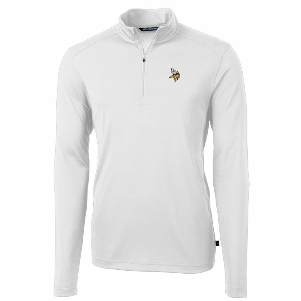 Cutter & Buck Big & Tall Virtue Eco Pique Quarter-Zip Pullover Jacket - Minnesota Vikings Pullover