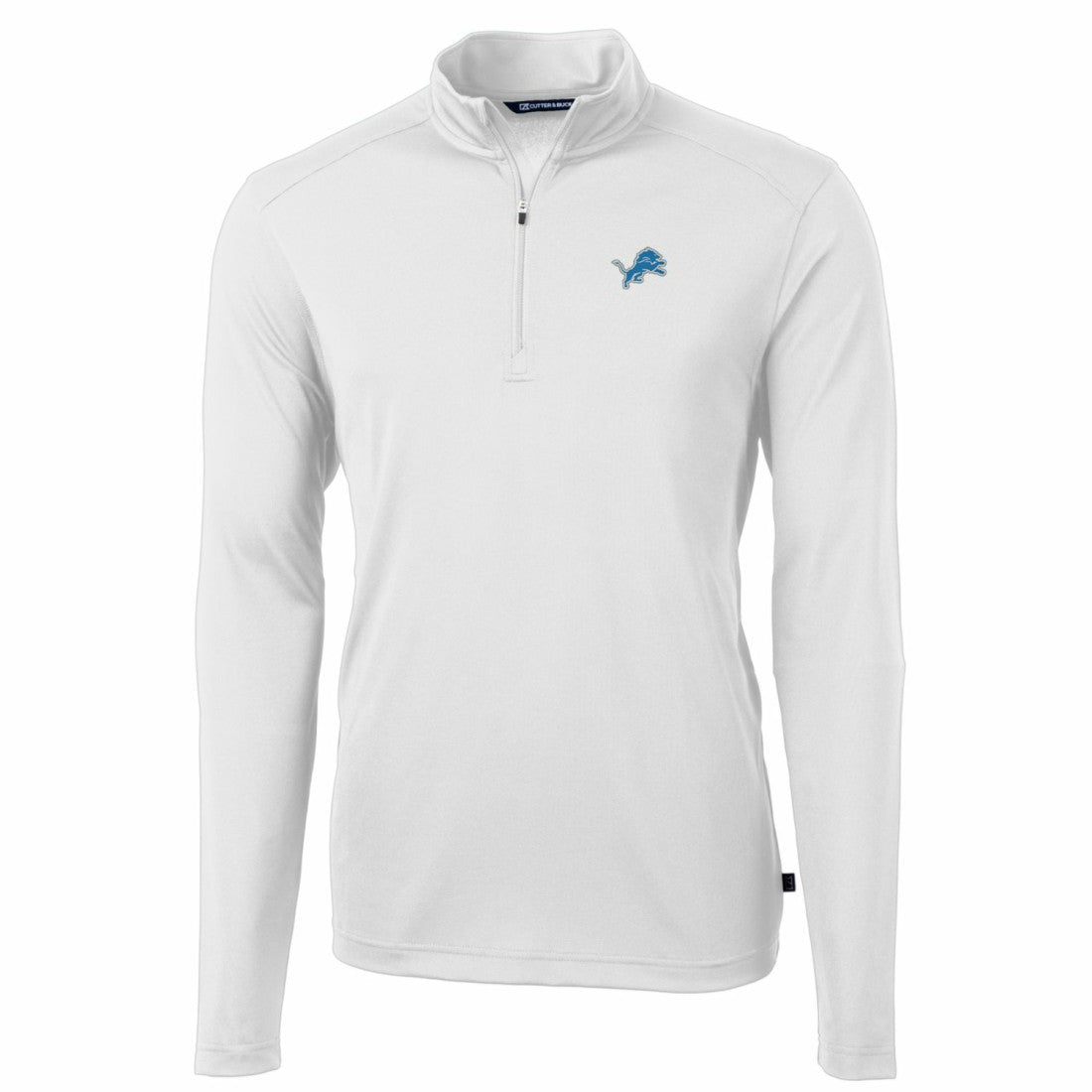 Cutter & Buck Big & Tall Virtue Eco Pique Quarter-Zip Pullover Jacket - Detroit Lions Pullover