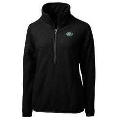 Cutter & Buck Women's Cascade Eco Sherpa Fleece Half-Zip Pullover Jacket - New York Jets Pullover