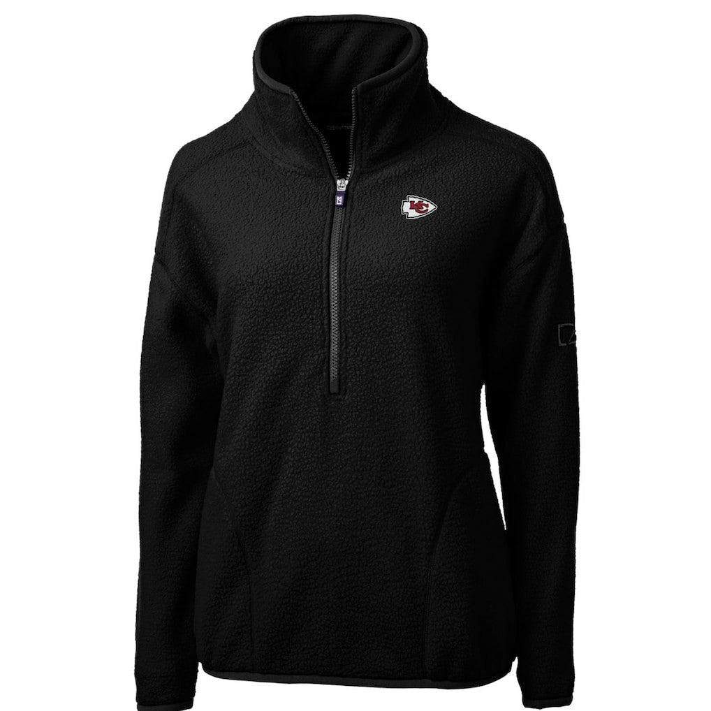 Cutter & Buck Women's Cascade Eco Sherpa Fleece Half-Zip Pullover Jacket - Kansas City Chiefs Pullover