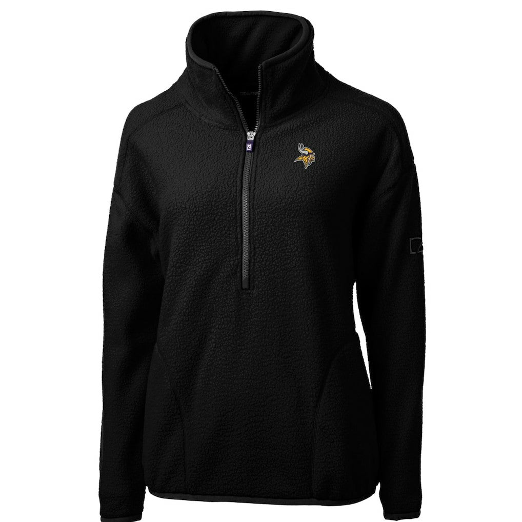 Cutter & Buck Women's Cascade Eco Sherpa Fleece Half-Zip Pullover Jacket - Minnesota Vikings Pullover