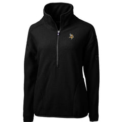 Cutter & Buck Women's Cascade Eco Sherpa Fleece Half-Zip Pullover Jacket - Minnesota Vikings Pullover