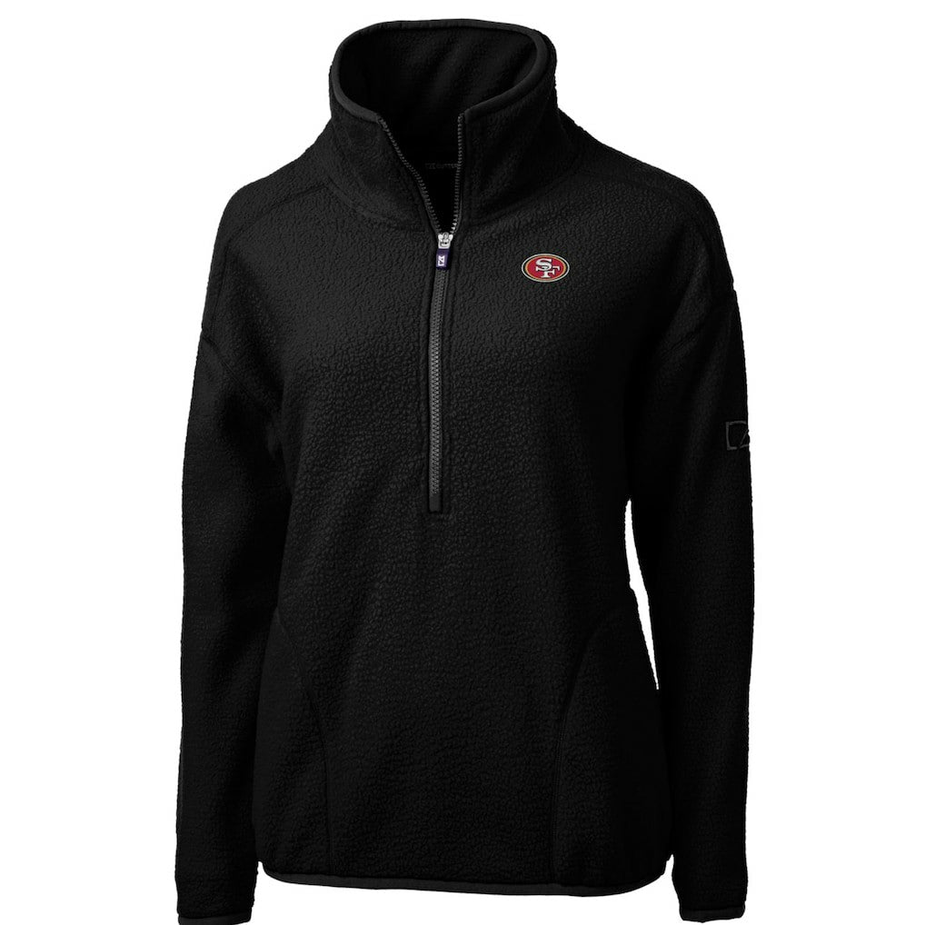Cutter & Buck Women's Cascade Eco Sherpa Fleece Half-Zip Pullover Jacket - San Francisco 49ers Pullover