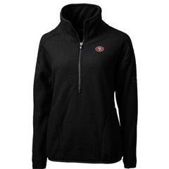 Cutter & Buck Women's Cascade Eco Sherpa Fleece Half-Zip Pullover Jacket - San Francisco 49ers Pullover