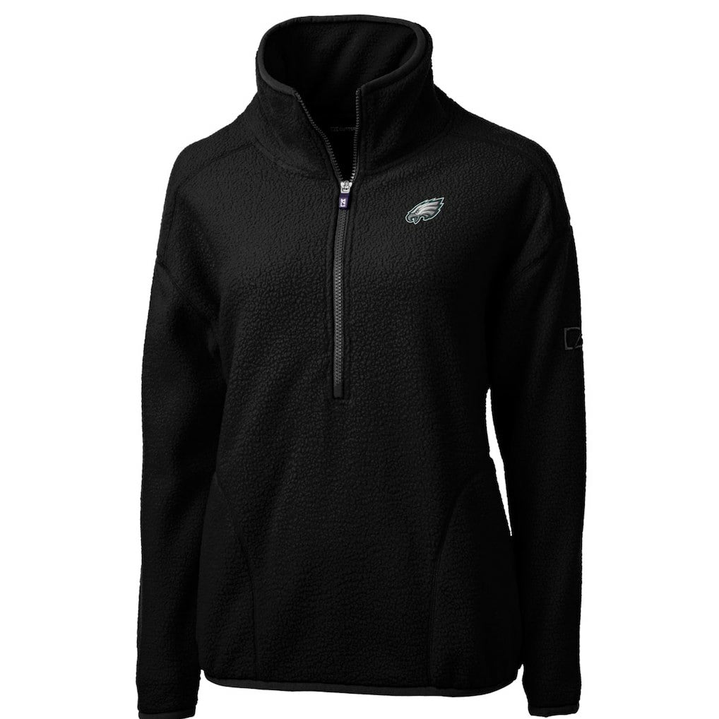Cutter & Buck Women's Cascade Eco Sherpa Fleece Half-Zip Pullover Jacket - Philadelphia Eagles Pullover