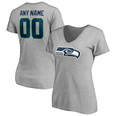 Women's Team Authentic Custom V-Neck T-Shirt - Seattle Seahawks T-shirts