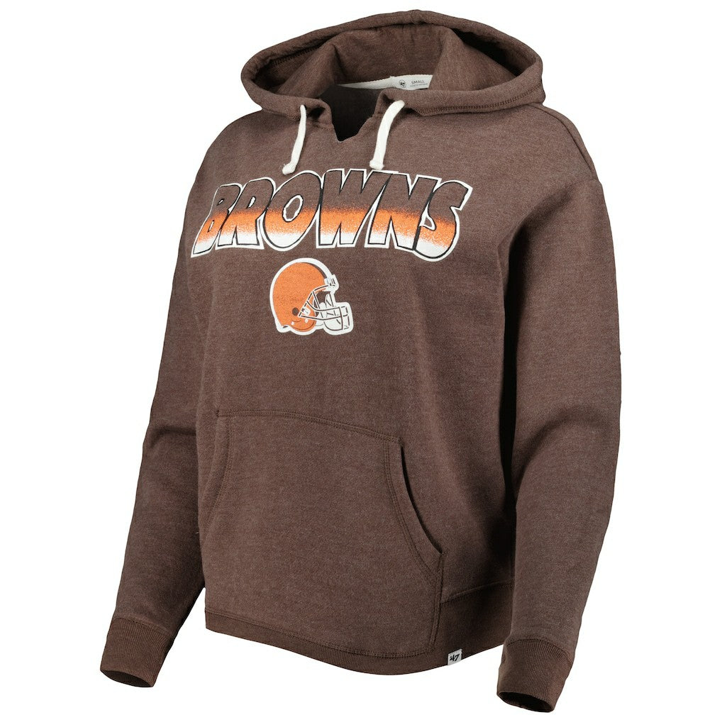'47 Women's Color Rise Kennedy Pullover Hoodie - Cleveland Browns Hoodies