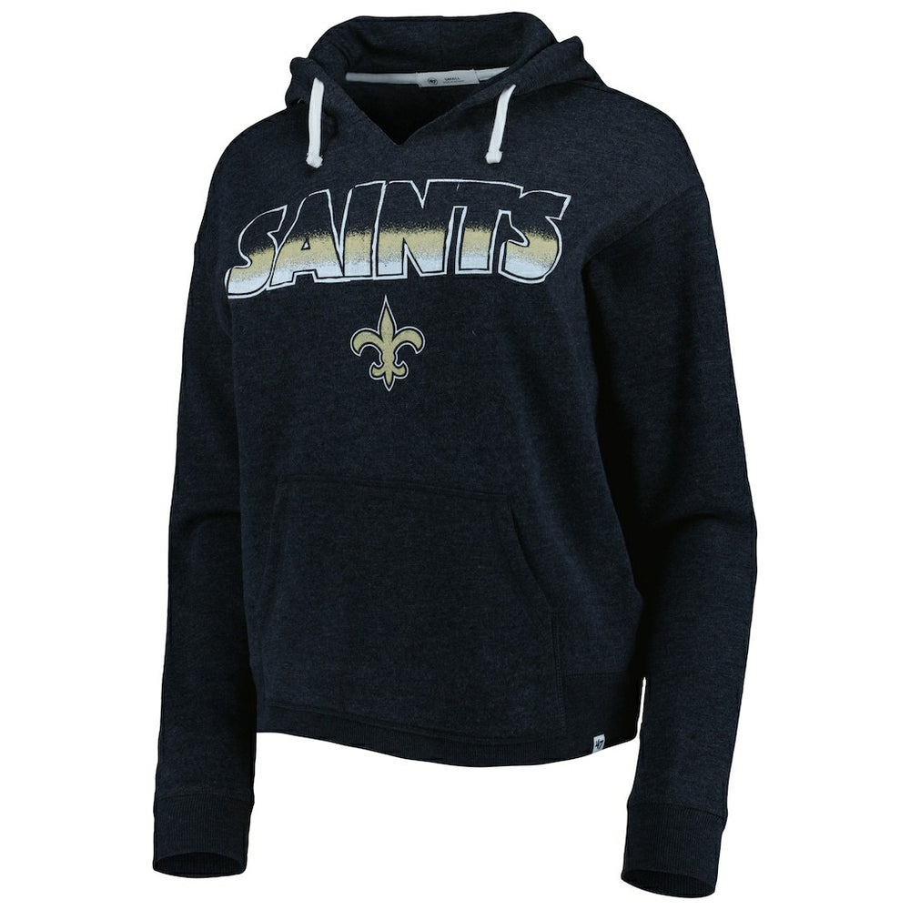 '47 Women's Color Rise Kennedy Notch Neck Pullover Hoodie - New Orleans Saints Hoodies