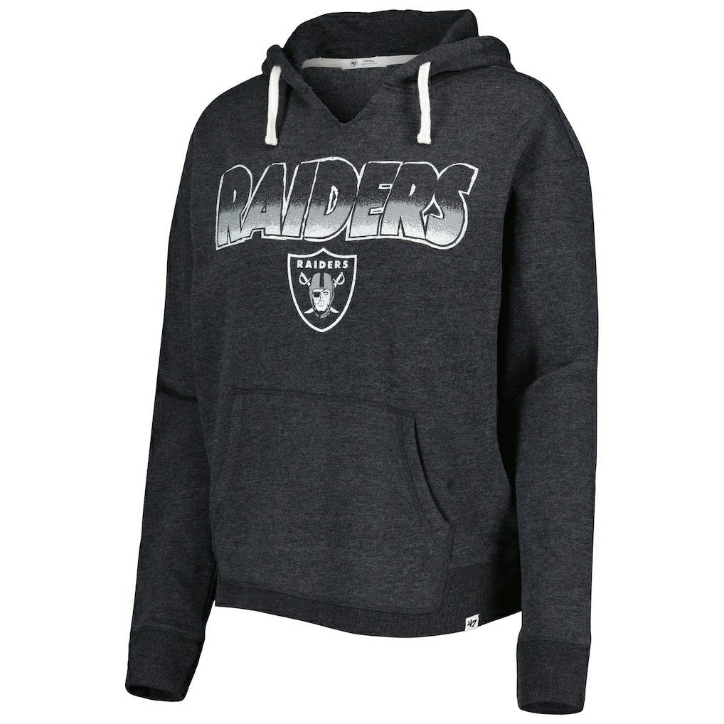 '47 Women's Color Rise Kennedy Notch Neck Pullover Hoodie - Las Vegas Raiders Hoodies