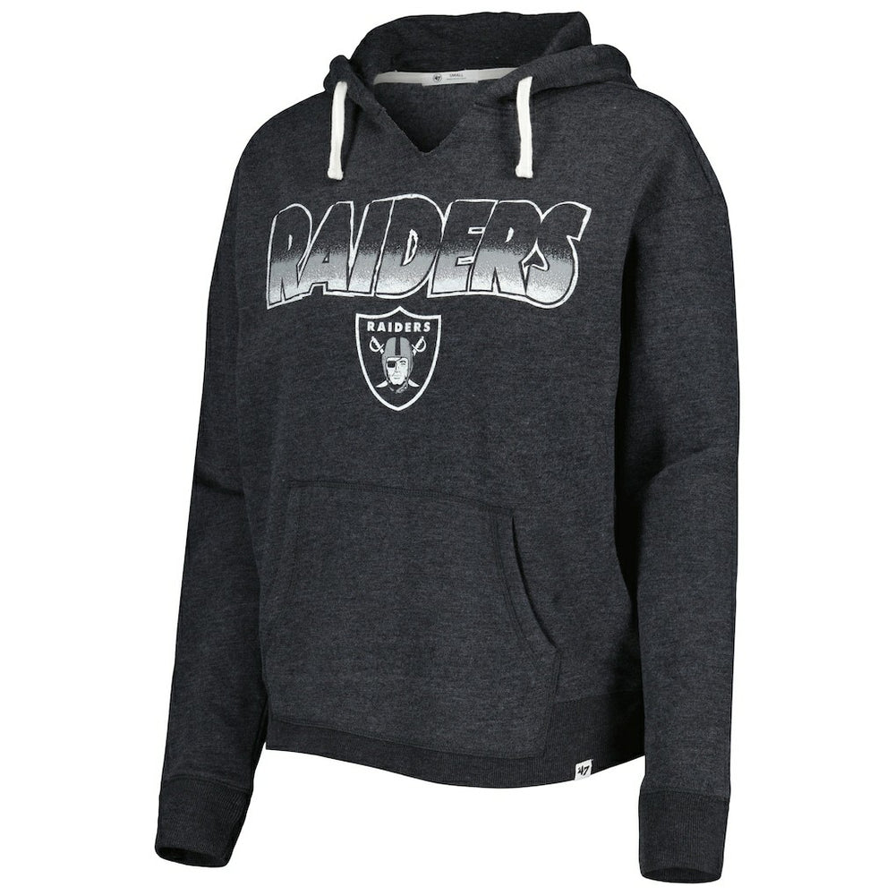 '47 Women's Color Rise Kennedy Notch Neck Pullover Hoodie - Las Vegas Raiders Hoodies