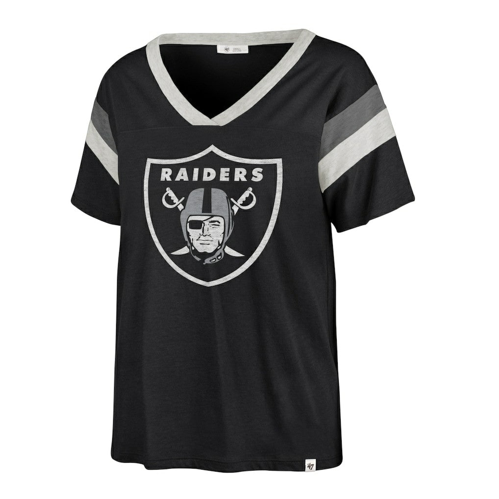 '47 Women's Phoenix V-Neck T-Shirt - Las Vegas Raiders T-shirts