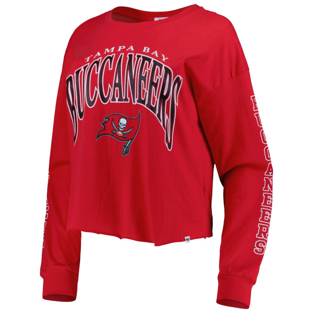 '47 Women's Skyler Parkway Cropped Long Sleeve T-Shirt - Tampa Bay Buccaneers T-shirts