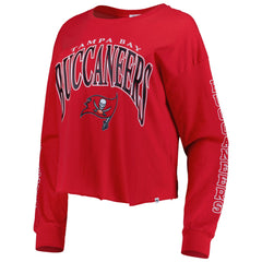 '47 Women's Skyler Parkway Cropped Long Sleeve T-Shirt - Tampa Bay Buccaneers T-shirts
