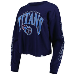 '47 Women's Skyler Parkway Cropped Long Sleeve T-Shirt - Tennessee Titans T-shirts