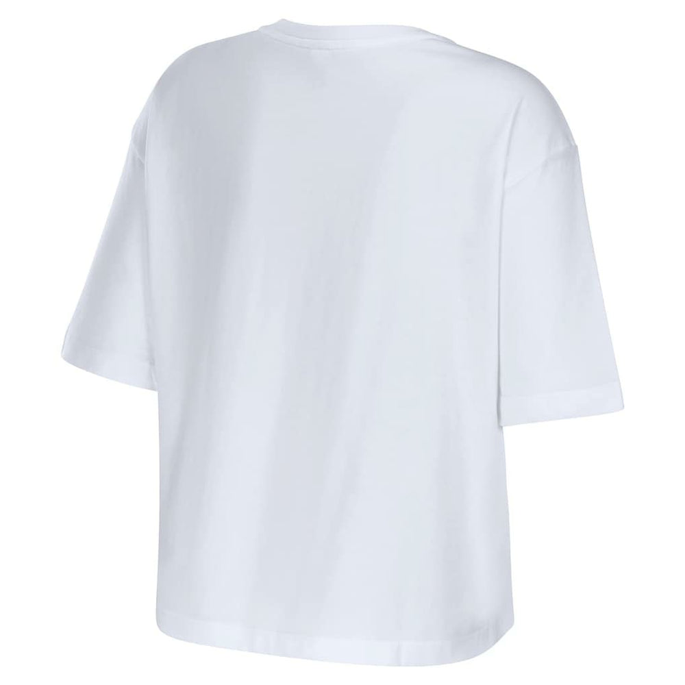 WEAR by Erin Andrews Women's Boxy Floral Cropped T-Shirt - Cleveland Browns T-shirts