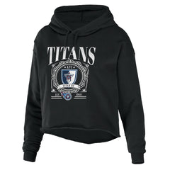 WEAR by Erin Andrews Women's Cropped Sponge Fleece Pullover Hoodie - Tennessee Titans Hoodies
