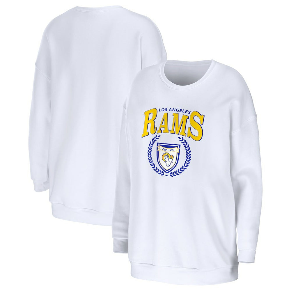 WEAR by Erin Andrews Women's Oversized Pullover Sweatshirt - Los Angeles Rams Pullover