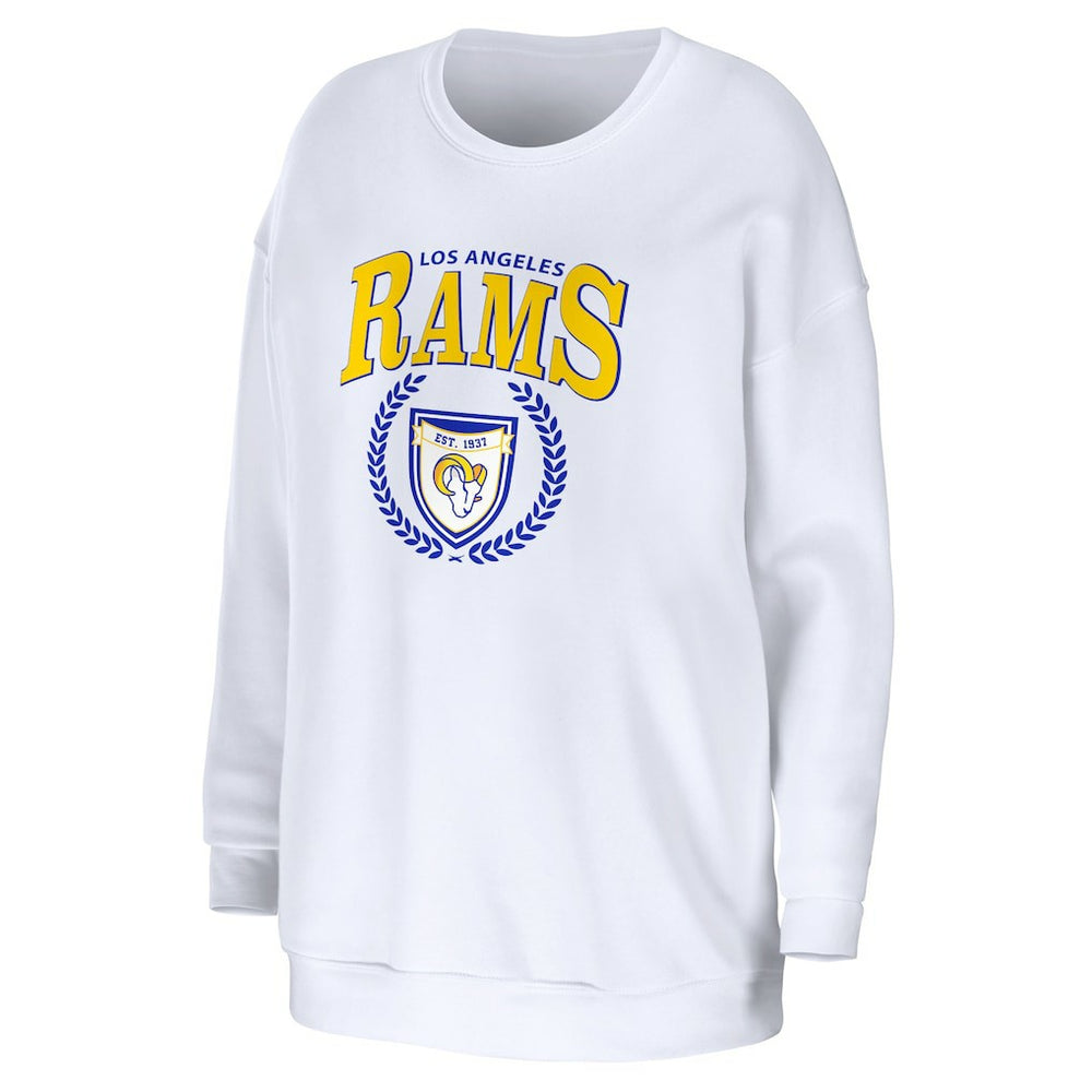 WEAR by Erin Andrews Women's Oversized Pullover Sweatshirt - Los Angeles Rams Pullover