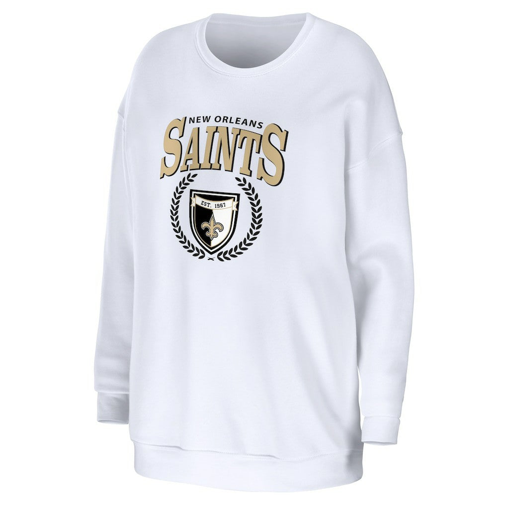 WEAR by Erin Andrews Women's Oversized Pullover Sweatshirt - New Orleans Saints Pullover