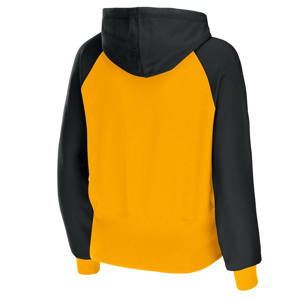 WEAR by Erin Andrews Women's Colorblock Lightweight Full-Zip Hoodie - Pittsburgh Steelers Hoodies