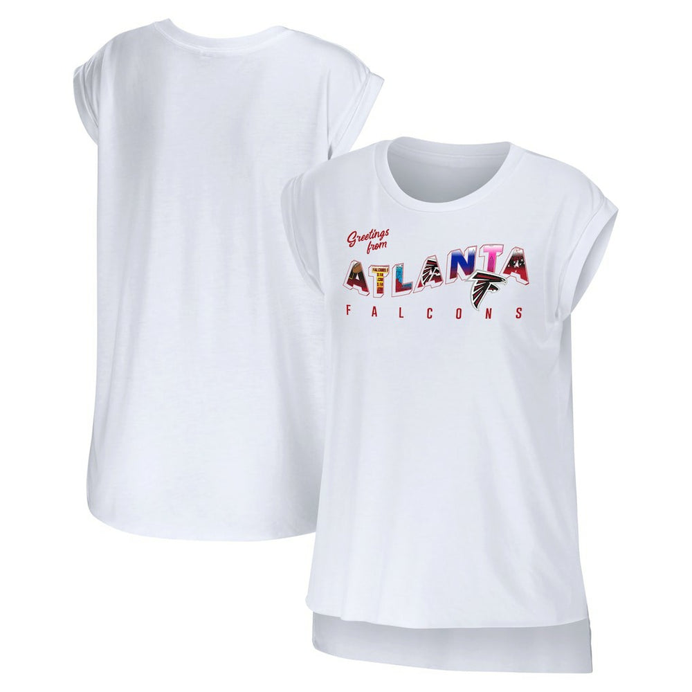 WEAR by Erin Andrews Women's Greetings From Muscle T-Shirt - Atlanta Falcons T-shirts