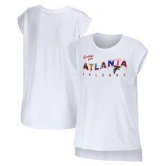WEAR by Erin Andrews Women's Greetings From Muscle T-Shirt - Atlanta Falcons T-shirts