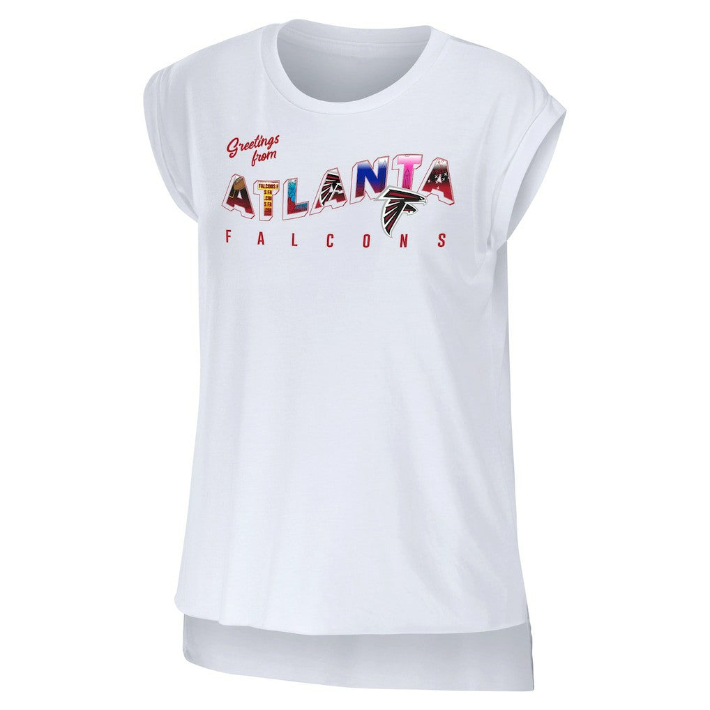 WEAR by Erin Andrews Women's Greetings From Muscle T-Shirt - Atlanta Falcons T-shirts