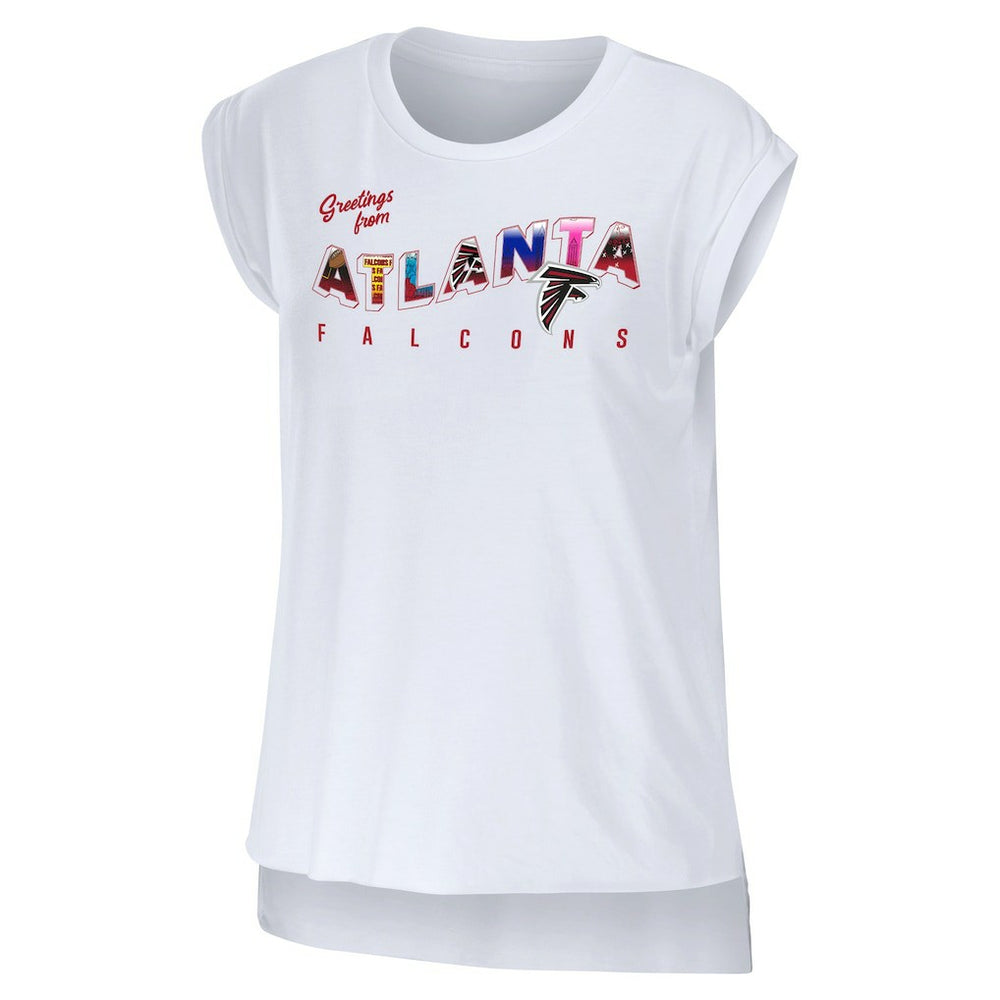 WEAR by Erin Andrews Women's Greetings From Muscle T-Shirt - Atlanta Falcons T-shirts