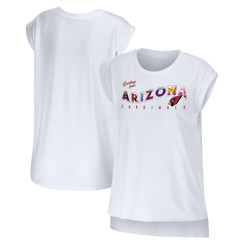 WEAR by Erin Andrews Women's Greetings From Muscle T-Shirt - Arizona Cardinals T-shirts