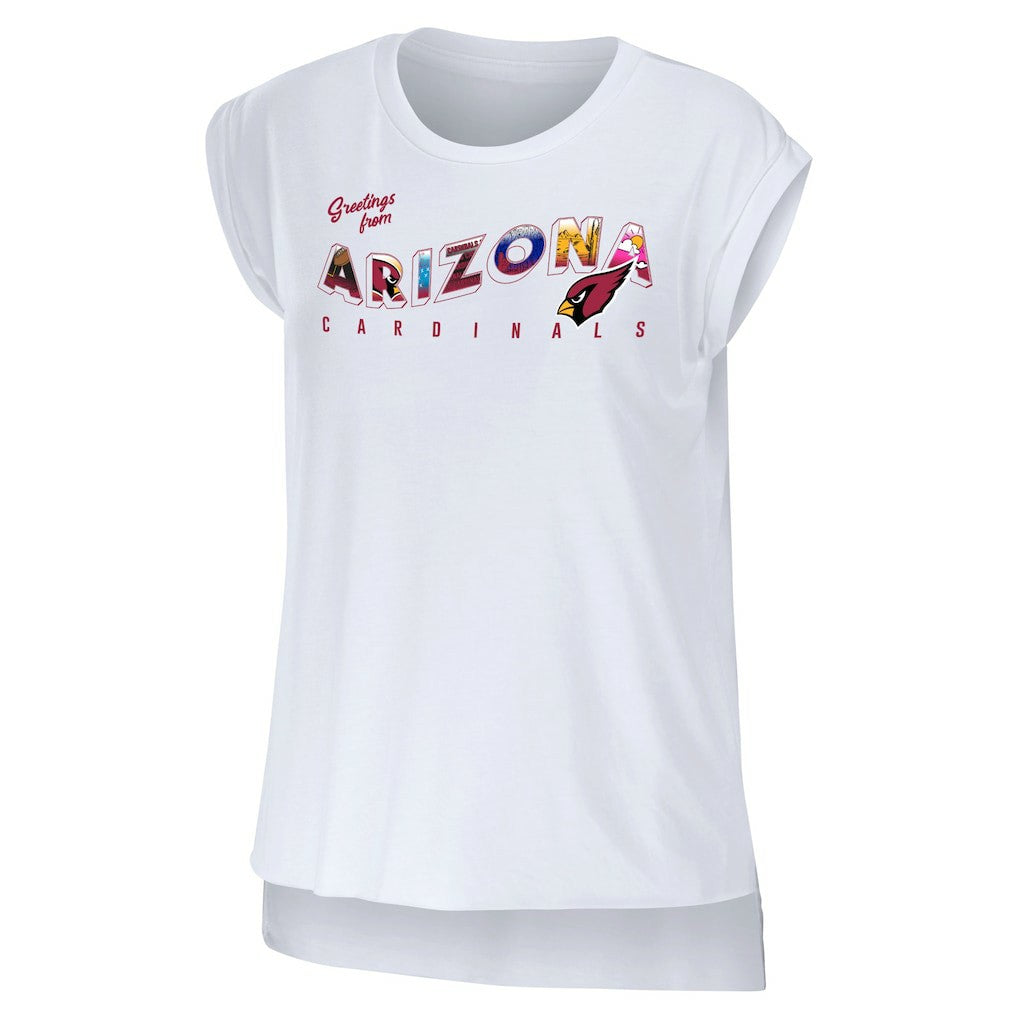 WEAR by Erin Andrews Women's Greetings From Muscle T-Shirt - Arizona Cardinals T-shirts
