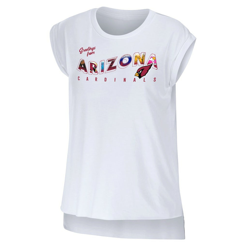 WEAR by Erin Andrews Women's Greetings From Muscle T-Shirt - Arizona Cardinals T-shirts