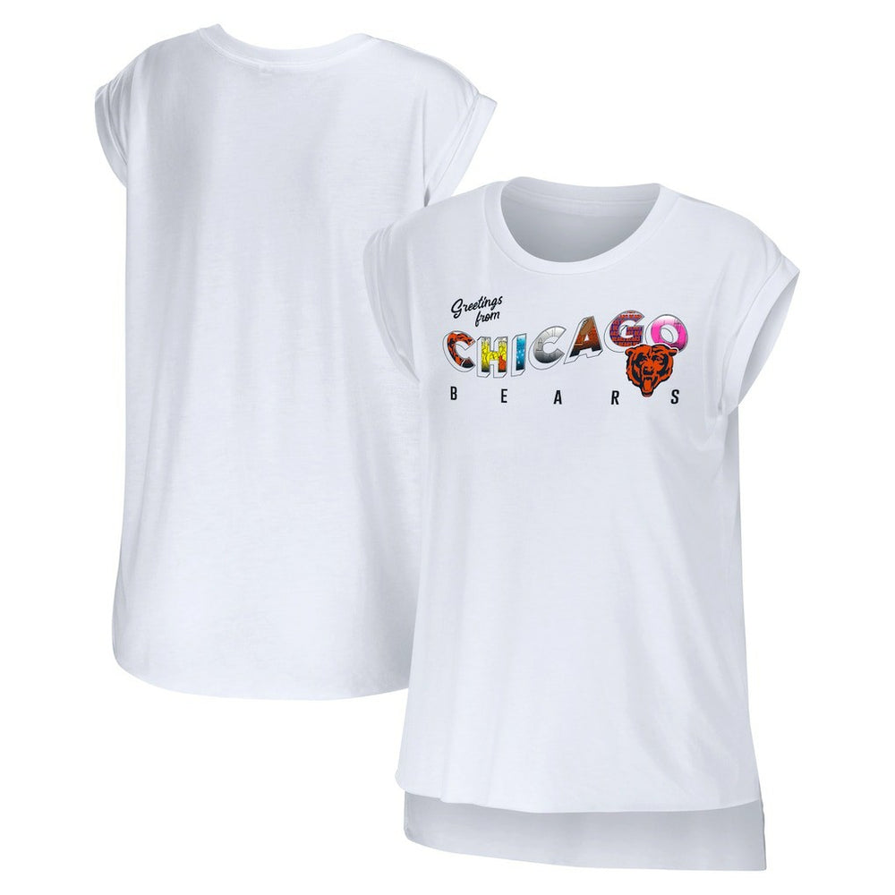 WEAR by Erin Andrews Women's Greetings From Muscle T-Shirt - Chicago Bears T-shirts