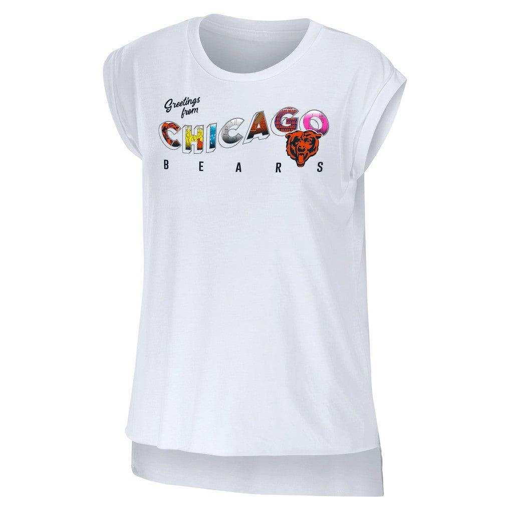 WEAR by Erin Andrews Women's Greetings From Muscle T-Shirt - Chicago Bears T-shirts