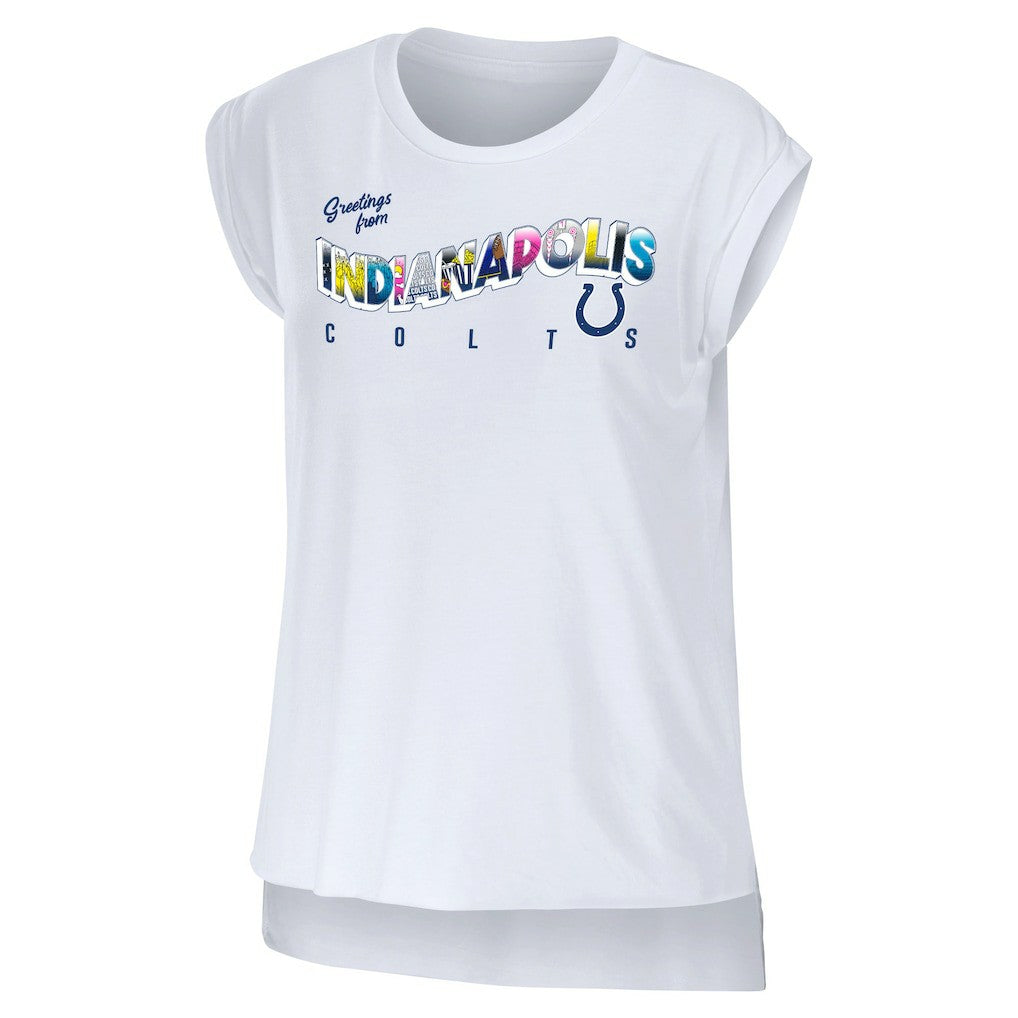 WEAR by Erin Andrews Women's Greetings From Muscle T-Shirt - Indianapolis Colts T-shirts