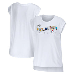 WEAR by Erin Andrews Women's Greetings From Muscle T-Shirt - Pittsburgh Steelers T-shirts