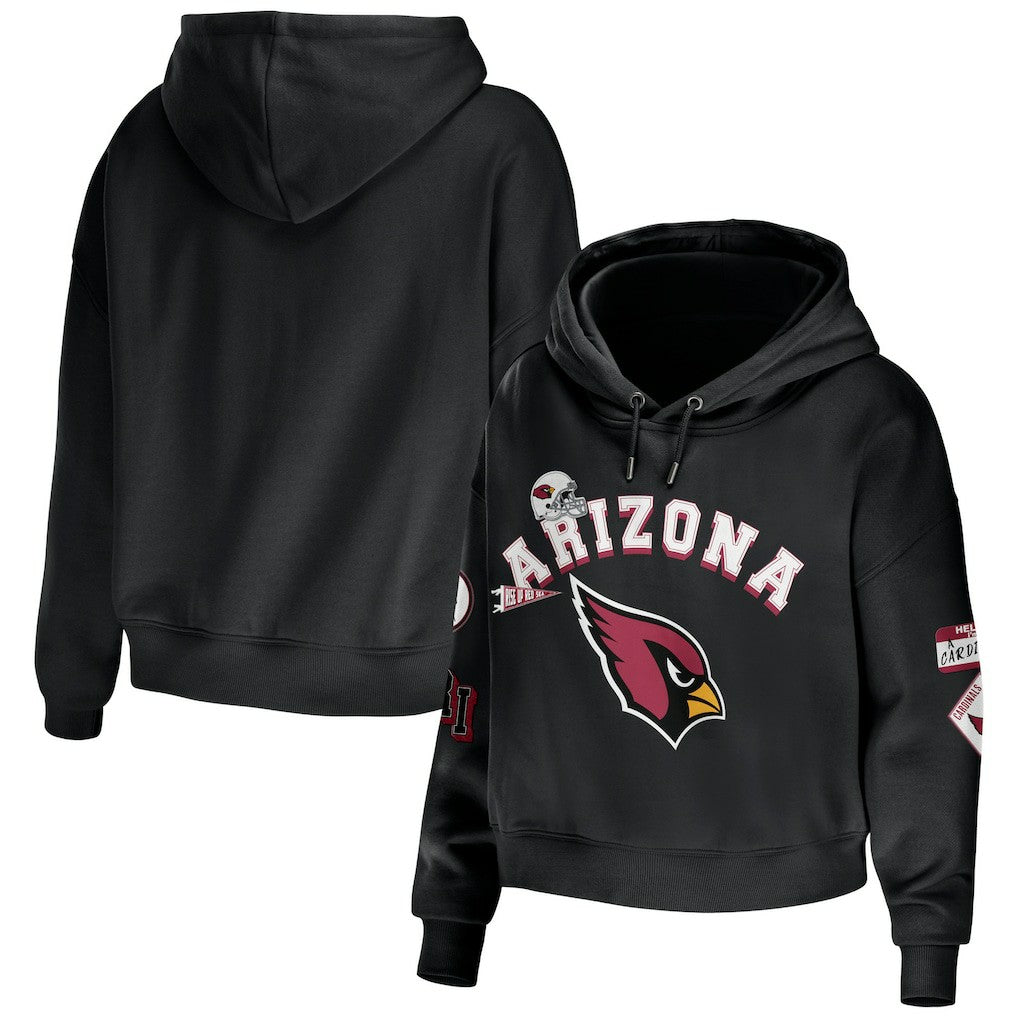WEAR by Erin Andrews Women's Modest Cropped Pullover Hoodie - Arizona Cardinals Hoodies