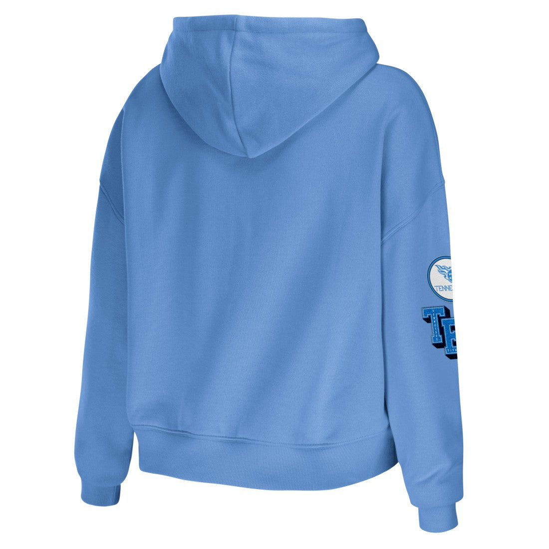WEAR by Erin Andrews Women's Modest Cropped Pullover Hoodie - Tennessee Titans Hoodies